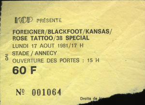 Rock 81 @ Le Stade - Annecy, France [17/08/1981]