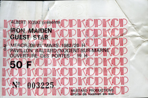 Iron Maiden @ Pavillon Baltard - Nogent-sur-Marne, France [24/03/1982]