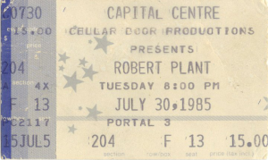 Robert Plant @ Capital Centre - Landover, Maryland, Etats-Unis [30/07/1985]