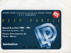 Deep Purple @ Accor Arena (ex-AccorHotels Arena, ex-Palais Omnisports Paris Bercy) - Paris, France [09/07/1985]