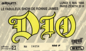 Dio @ Le Zénith - Paris, France [05/05/1986]