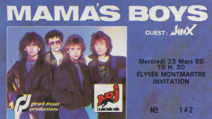 Mama's Boys @ L'Elysée Montmartre - Paris, France [23/03/1988]