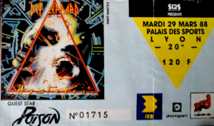 Def Leppard @ Palais des Sports - Lyon, France [29/03/1988]