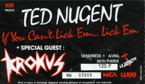 Ted Nugent @ Le Zénith - Paris, France [01/04/1988]