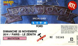 Bon Jovi @ Le Zénith - Paris, France [20/11/1988]
