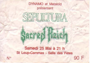 Sepultura @ Salle des Fêtes - Saint-Loup-Cammas, France [25/05/1990]