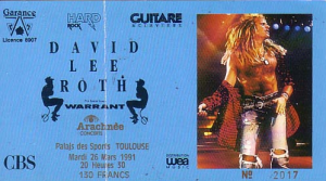 David Lee Roth @ Palais des Sports - Toulouse, France [26/03/1991]