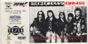 Scorpions @ Accor Arena (ex-AccorHotels Arena, ex-Palais Omnisports Paris Bercy) - Paris, France [21/10/1991]