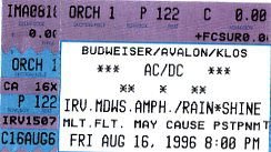 AC/DC @ Irvine Meadows Amphitheater - Irvine, Californie, Etats-Unis [16/08/1996]