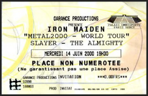 Iron Maiden @ Accor Arena (ex-AccorHotels Arena, ex-Palais Omnisports Paris Bercy) - Paris, France [14/06/2000]