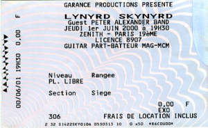 Lynyrd Skynyrd @ Le Zénith - Paris, France [01/06/2000]