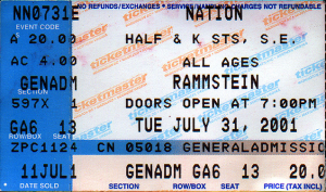 Rammstein @ Nation - Washington, D.C., Etats-Unis [31/07/2001]
