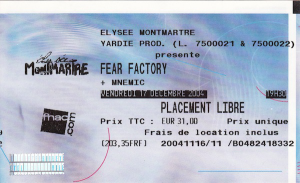 Fear Factory @ L'Elysée Montmartre - Paris, France [17/12/2004]