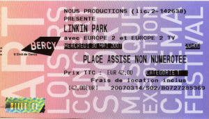 Linkin Park @ Accor Arena (ex-AccorHotels Arena, ex-Palais Omnisports Paris Bercy) - Paris, France [30/05/2007]