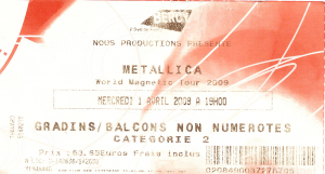 Metallica @ Accor Arena (ex-AccorHotels Arena, ex-Palais Omnisports Paris Bercy) - Paris, France [01/04/2009]