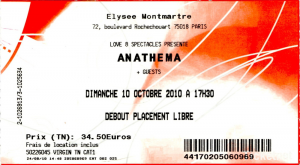 Anathema @ L'Elysée Montmartre - Paris, France [10/10/2010]