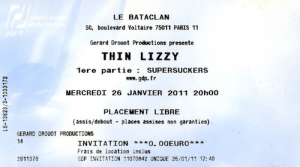 Thin Lizzy @ Le Bataclan - Paris, France [26/01/2011]