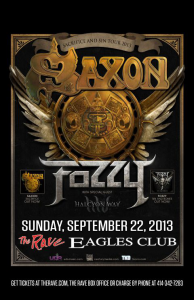 Saxon @ The Rave Basement - Milwaukee, Wisconsin, Etats-Unis [22/09/2013]