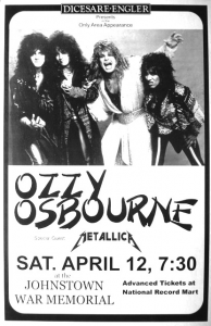 Ozzy Osbourne @ Cambria County War Memorial - Johnstown, Pennsylvanie, Etats-Unis [12/04/1986]