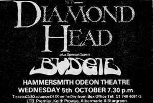 Diamond Head @ Hammersmith Odeon - Londres, Angleterre [05/10/1983]