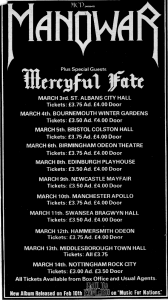 Manowar @ The Mayfair - Newcastle, North East England, Angleterre [09/03/1984]