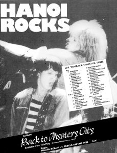 Hanoi Rocks @ The Niteclub - Edimbourg, Ecosse [18/05/1983]