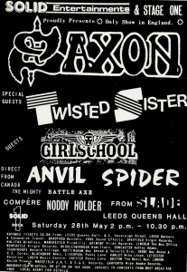 Saxon @ Queens Hall - Leeds, Angleterre [28/05/1983]