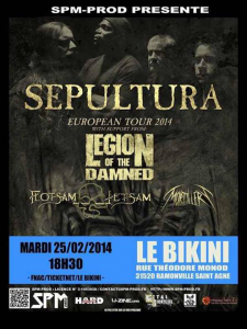 Sepultura @ Le Bikini - Toulouse, France [25/02/2014]