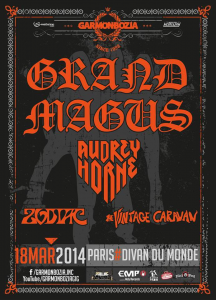 Grand Magus + Audrey Horne @ Le Divan du Monde - Paris, France [18/03/2014]