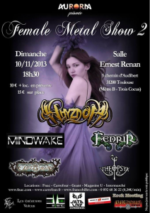 Female Metal Show 2 @ Salle Ernest Renan - Toulouse, France [10/11/2013]