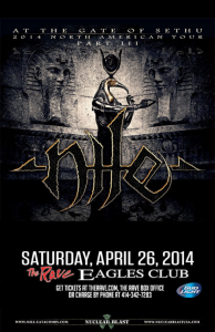 Nile @ The Rave Eagles Club - Milwaukee, Wisconsin, Etats-Unis [26/04/2014]