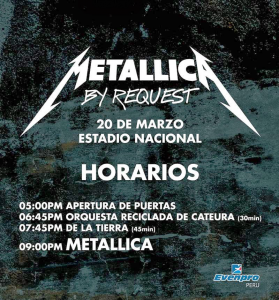 Metallica @ Estadio Nacional - Lima, Pérou [20/03/2014]