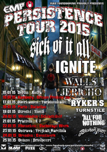 Persistence Tour 2015 @ Brielpoort - Deinze, Belgique [25/01/2015]