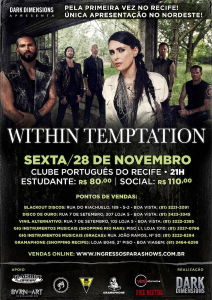 Within Temptation @ Clube Português do Recife - Recife, Brésil [28/11/2014]