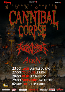 Cannibal Corpse @ Le Trabendo - Paris, France [28/10/2014]