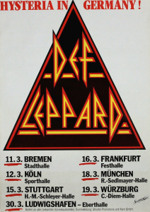Def Leppard @ C.-Diem-Halle - Würzburg, Bavière, Allemagne [19/03/1988]