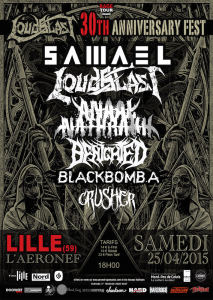 Loudblast 30th Anniversary Fest @ L'Aéronef - Lille, France [25/04/2015]