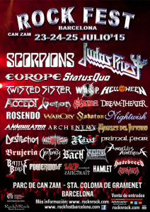 Rock Fest Barcelona @ Parc de Can Zam - Barcelone, Espagne [23/07/2015]