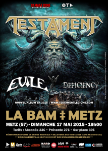 Testament @ La Bam - Metz, Lorraine, France [17/05/2015]