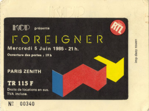 Foreigner @ Le Zénith - Paris, France [05/06/1985]