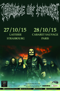 Cradle Of Filth  @ La Laiterie - Strasbourg, France [27/10/2015]