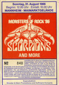 Monsters of Rock '86 @ Maimarktgelände - Mannheim, Allemagne [31/08/1986]