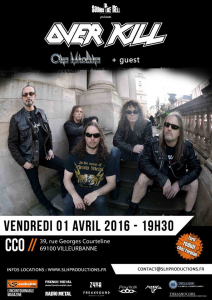 Overkill @ Le CCO - Villeurbanne, France [01/04/2016]