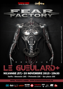 Fear Factory @ Le Gueulard Plus - Nilvange, France [20/11/2015]
