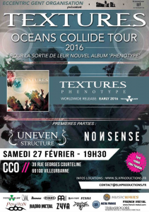 Textures @ Le CCO - Villeurbanne, France [27/02/2016]