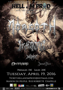 Morgoth @ La Maison du Peuple - Chapelle-lez-Herlaimont, Belgique [19/04/2016]