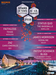 Stars In Town Festival 2016 @ Schaffhausen, Suisse [11/08/2016]