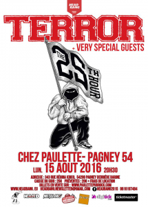 Terror @ Chez Paulette - Pagney-derrière-Barine, France [15/08/2016]
