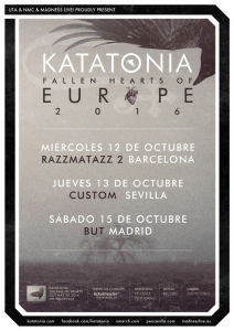 Katatonia @ Sala Razzmatazz  - Barcelone, Espagne [12/10/2016]