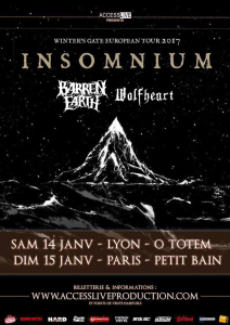Insomnium @ Petit Bain - Paris, France [15/01/2017]